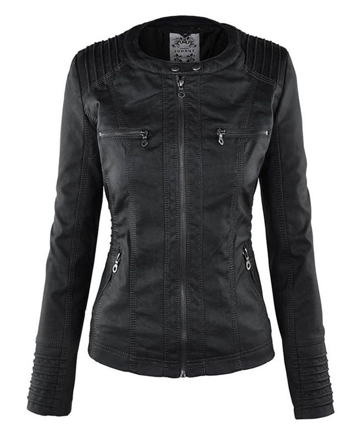 MÓNICA | Chaqueta de cuero otoñal