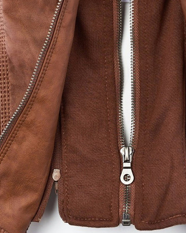 MÓNICA | Chaqueta de cuero otoñal
