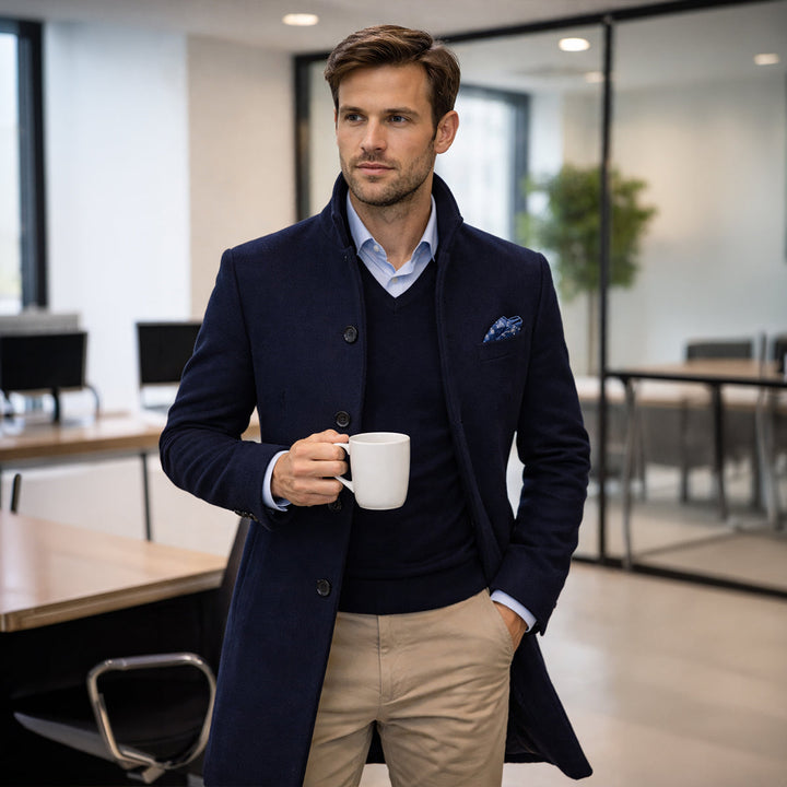 Amadeo | El Abrigo de Invierno Elegante de Mezcla de Lana para Hombre Collingwood
