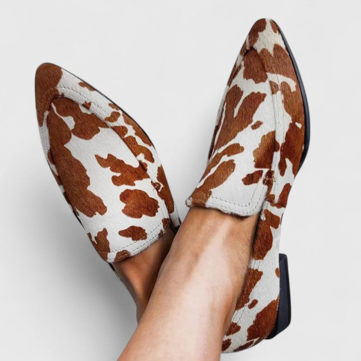 Reniah | Mocasines Cómodos de Tacón Bajo - Marrón