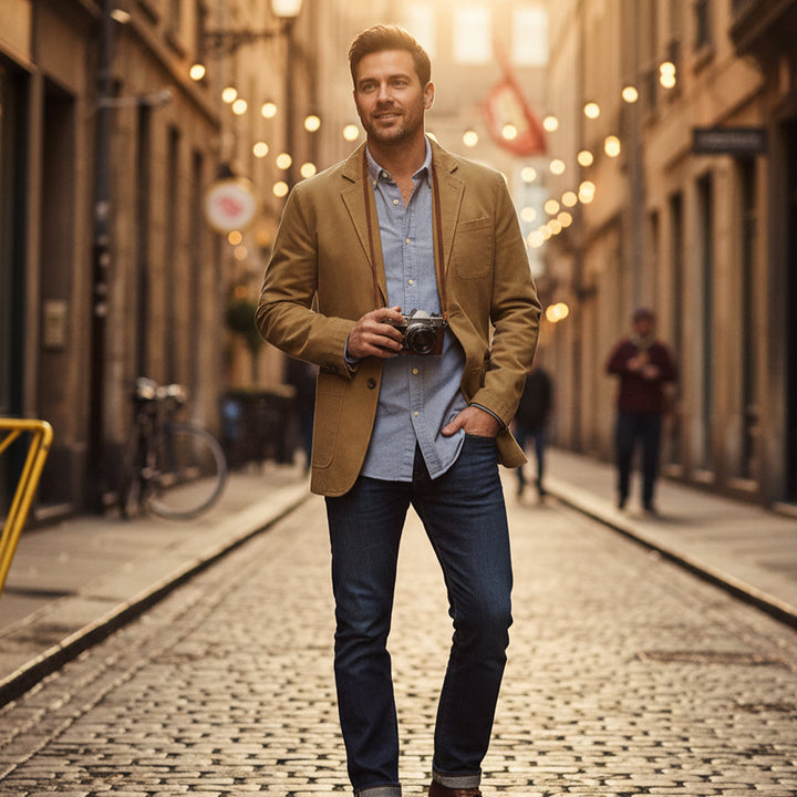 Iago | El Rompevientos de Algodón para Hombres Estilo Blazer de Reykjavik con Bolsillos