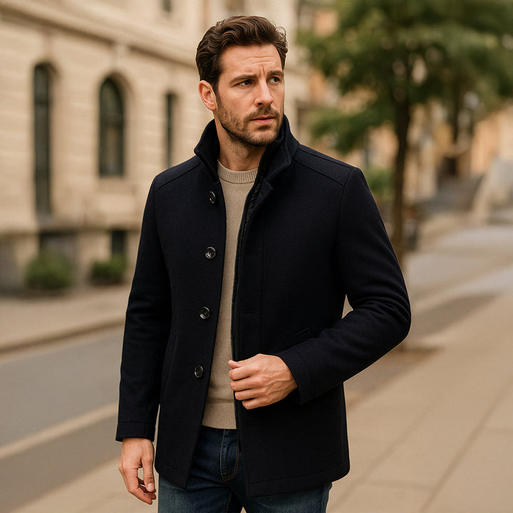 Silvestre | El Abrigo Clásico de Mezcla de Lana para Hombre Broadway
