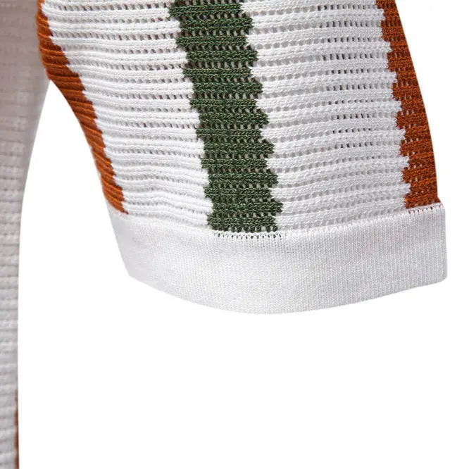 FluxStripe Polo de cuello en V