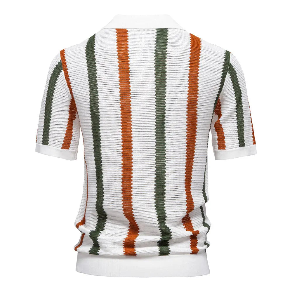 FluxStripe Polo de cuello en V