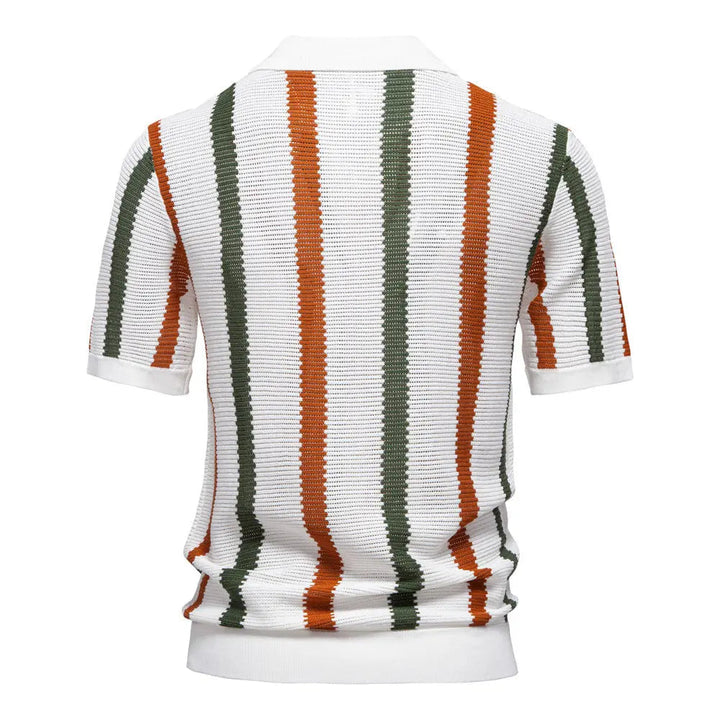 FluxStripe Polo de cuello en V