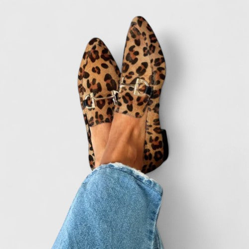 Jalessa | Mocasines Ortopédicos de Punta Fina - Leopardo