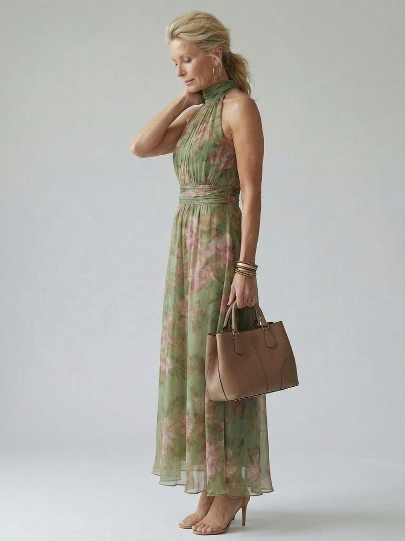 Vestido Maxi Halter Naomi - Juliaver Madrid (vista 3)