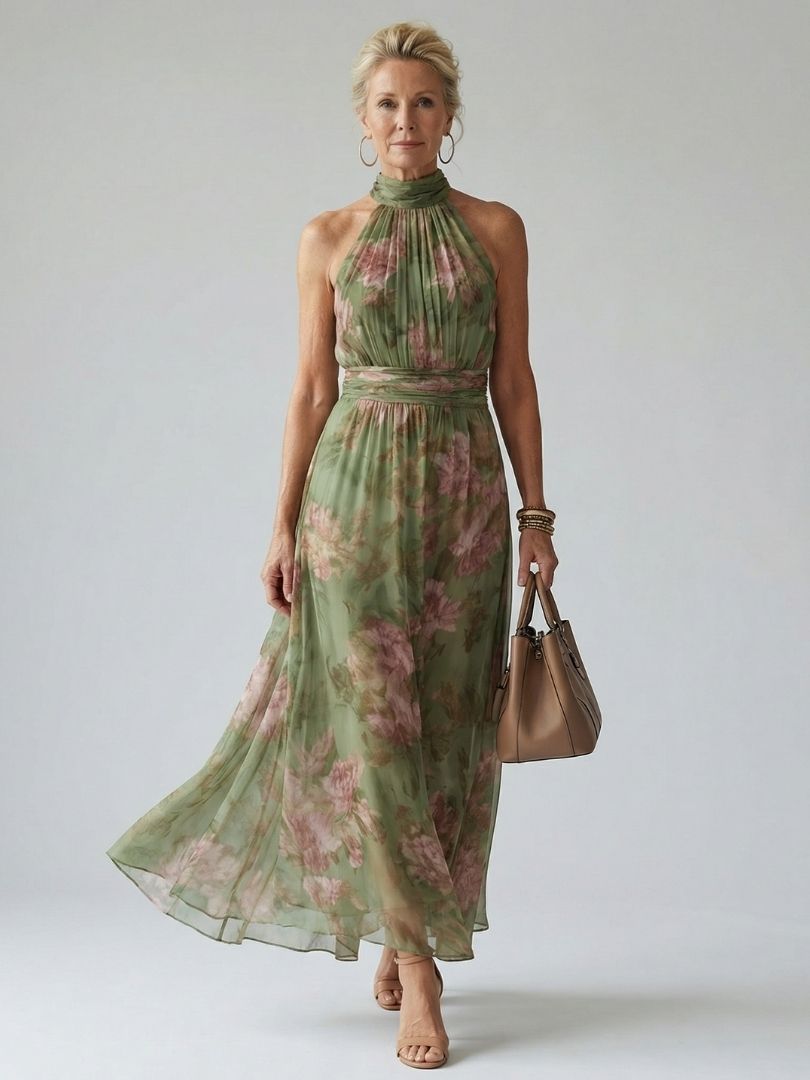 Vestido Maxi Halter Naomi - Juliaver Madrid