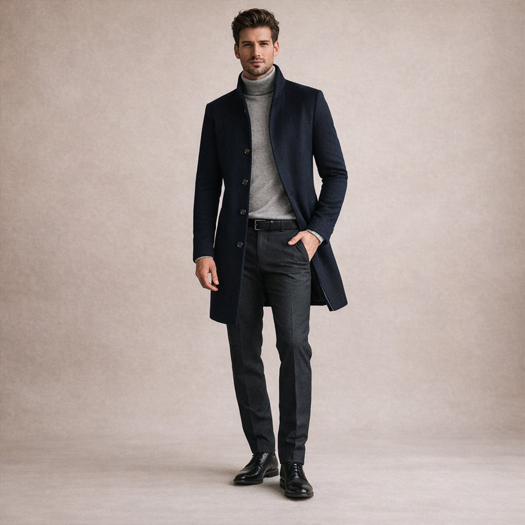 Amadeo | El Abrigo de Invierno Elegante de Mezcla de Lana para Hombre Collingwood