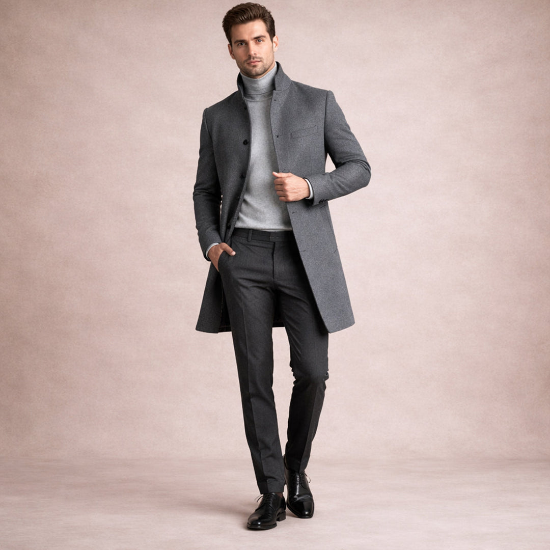 Amadeo | El Abrigo de Invierno Elegante de Mezcla de Lana para Hombre Collingwood