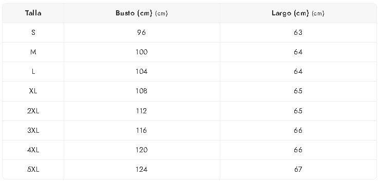 Tabla de Tallas