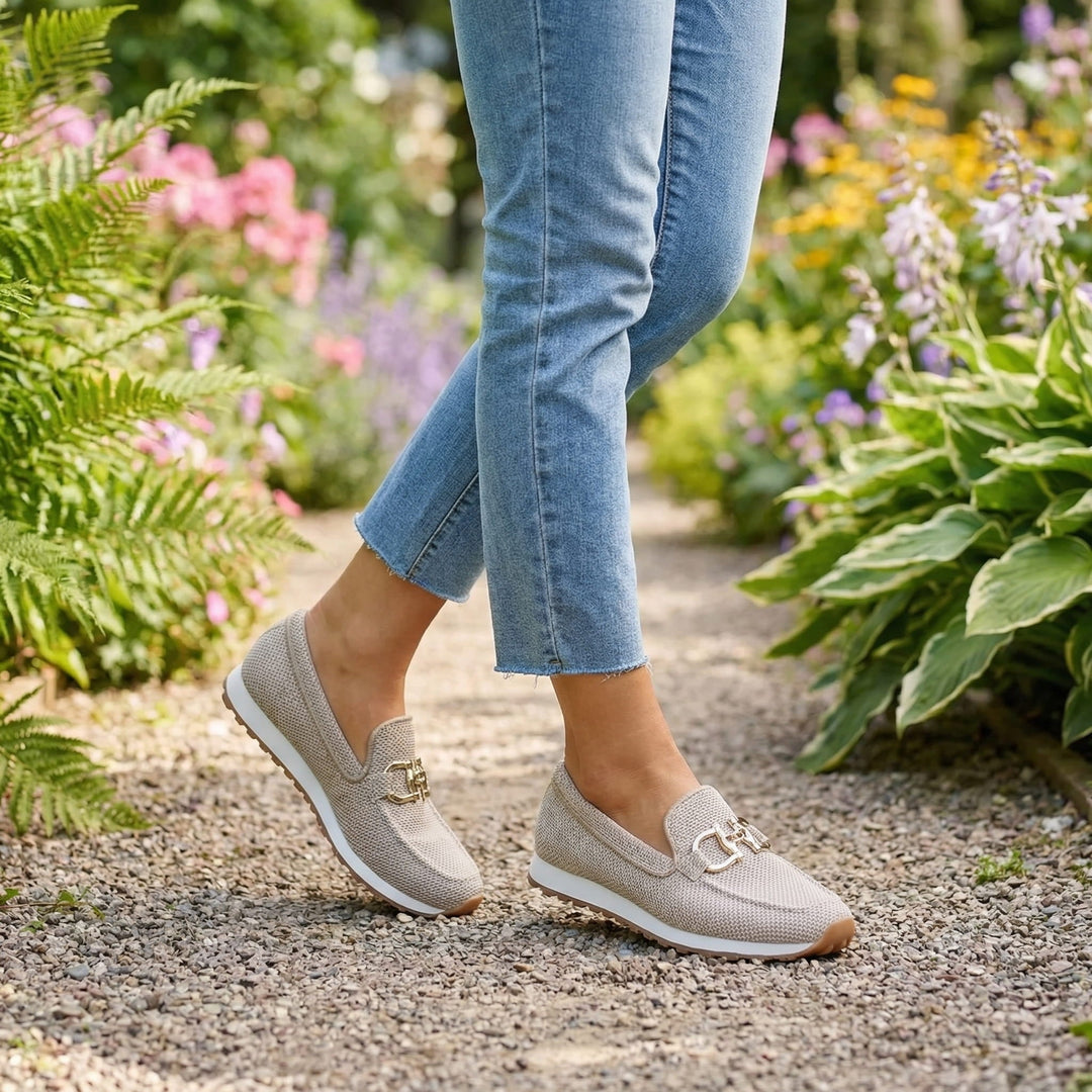 Susie | Zapatillas Ortopédicas Estilo Mocasín - Beige