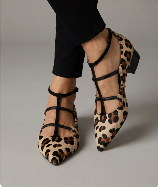 Bridget | Bailarinas de Cuero con Estampado de Leopardo - Leopardo