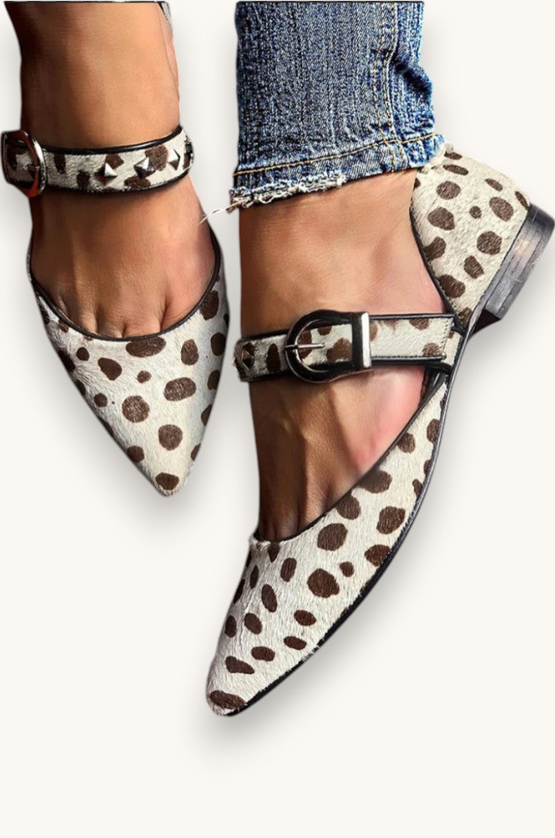 Emery | Zapatos Mary Jane con Hebilla - Beige