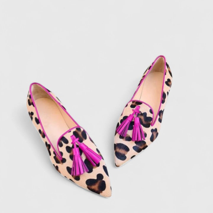 Jheanna | Mocasines Cómodos con Estampado Leopardo - Rosa