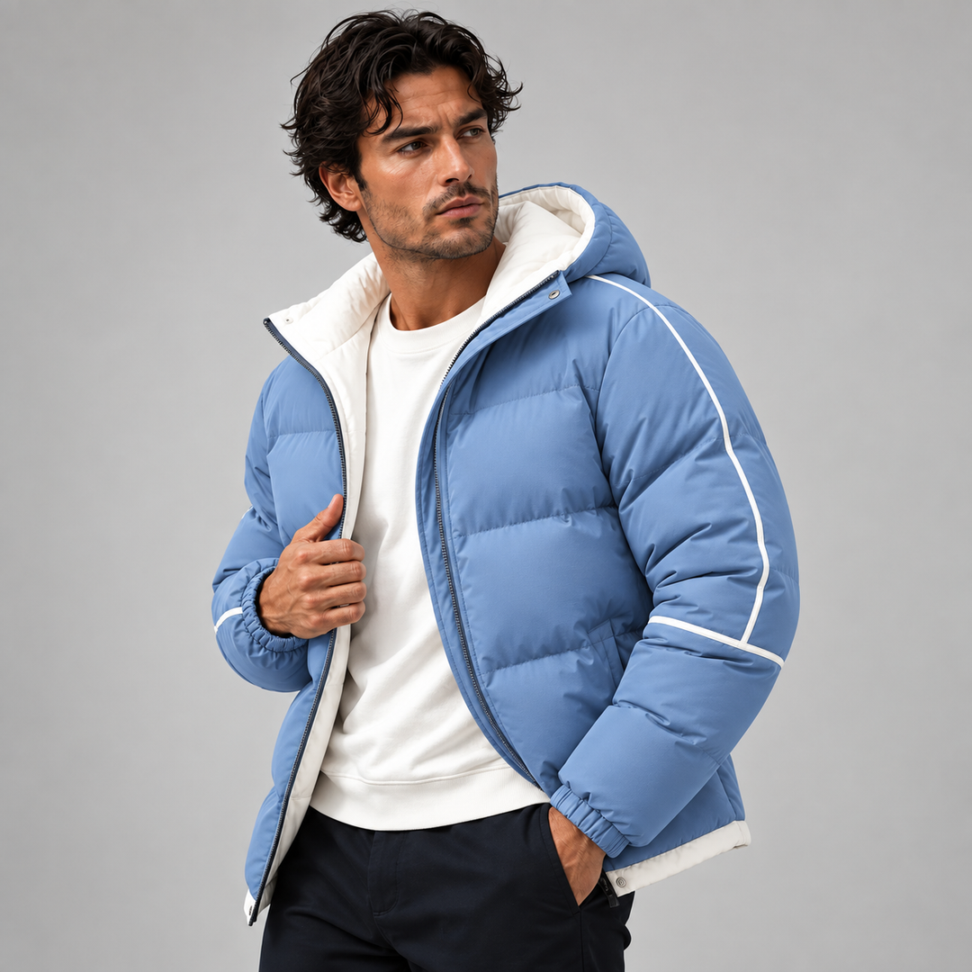 Severo | La Chaqueta Acolchada Impermeable para Hombre de Londres - Abrigo de Invierno de Lujo con Capucha