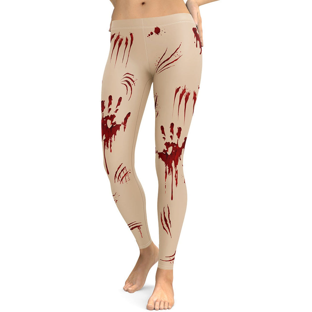 Leggings de Halloween Salpicaduras de Sangre con estampado de manchas de sangre – imagen 2