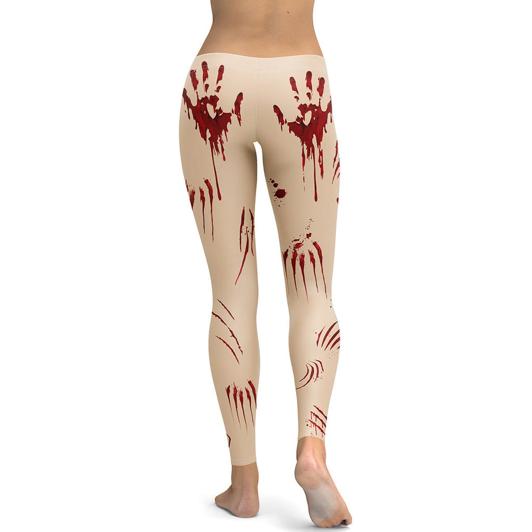 Leggings de Halloween Salpicaduras de Sangre con estampado de manchas de sangre – imagen 1