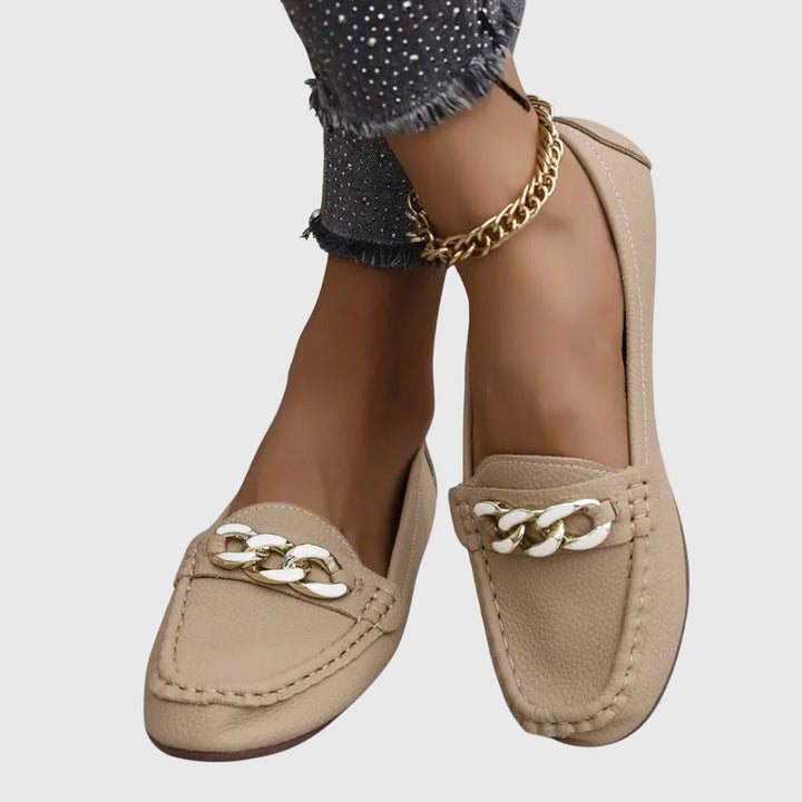 Melissa | Mocasines Ortopédicos con Cadena Dorada