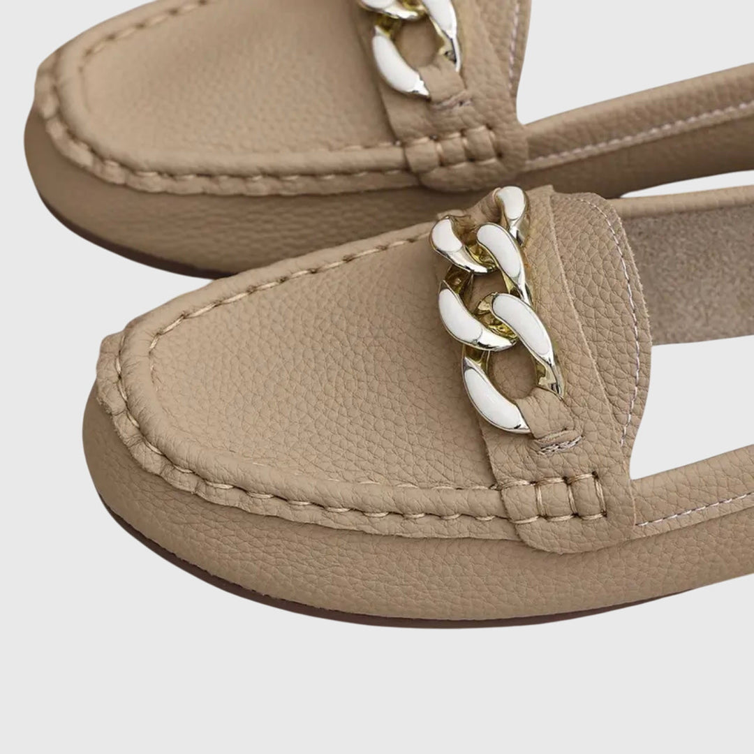 Melissa | Mocasines Ortopédicos con Cadena Dorada