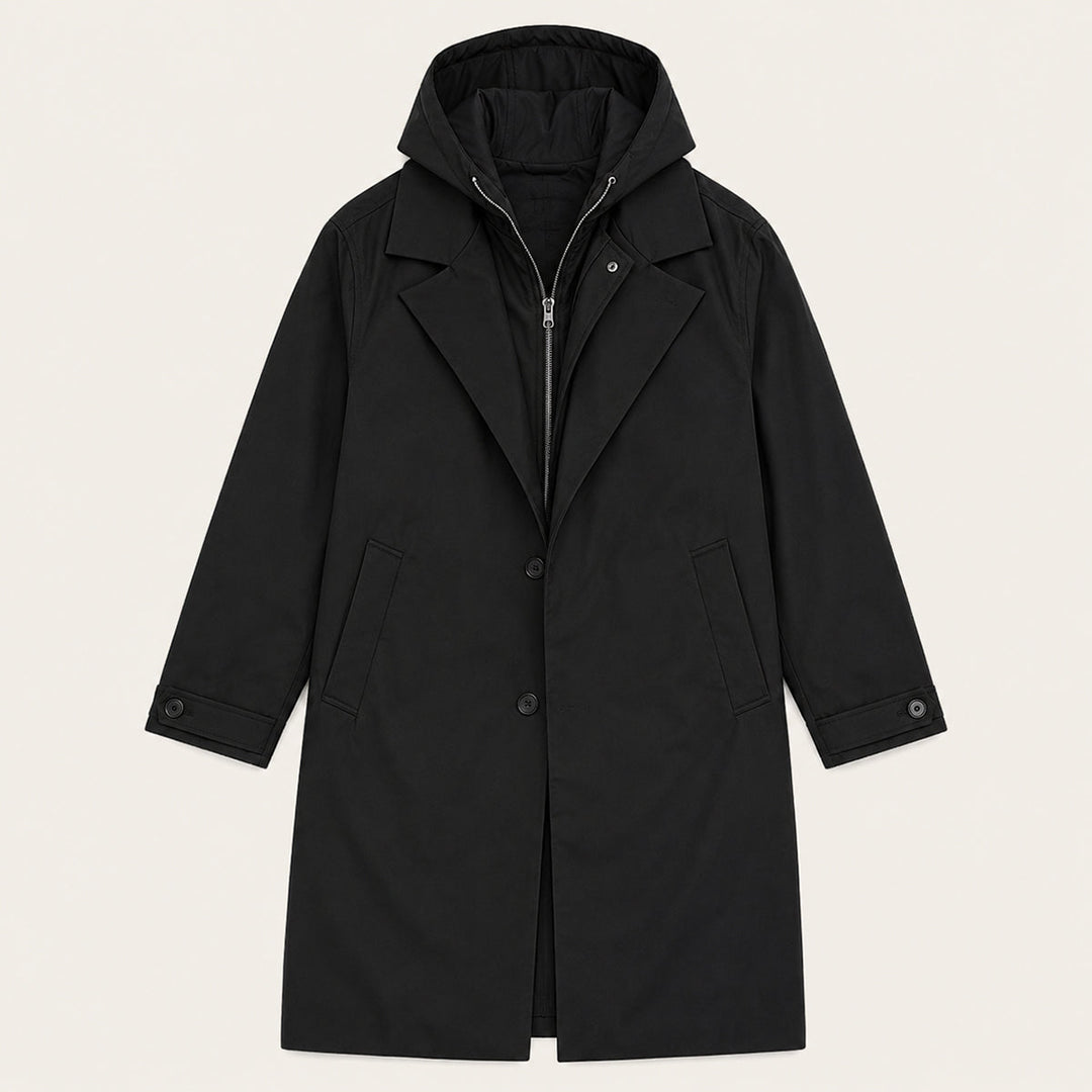 Donato | La Parka con Capucha Oldborough para Hombre – Abrigo Lluvioso Térmico y Impermeable