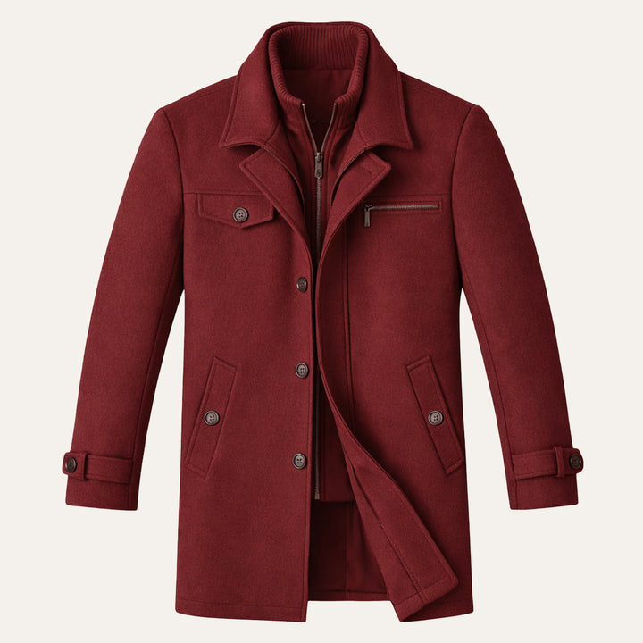 La Chaqueta de Mezcla de Lana Inteligente para Hombre Windermere con Cierre de Cremallera y Botón