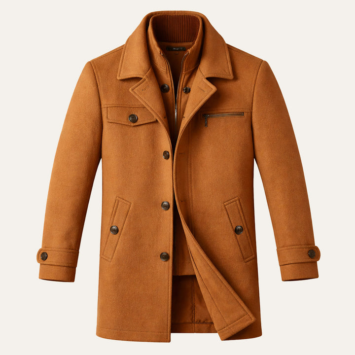 La Chaqueta de Mezcla de Lana Inteligente para Hombre Windermere con Cierre de Cremallera y Botón