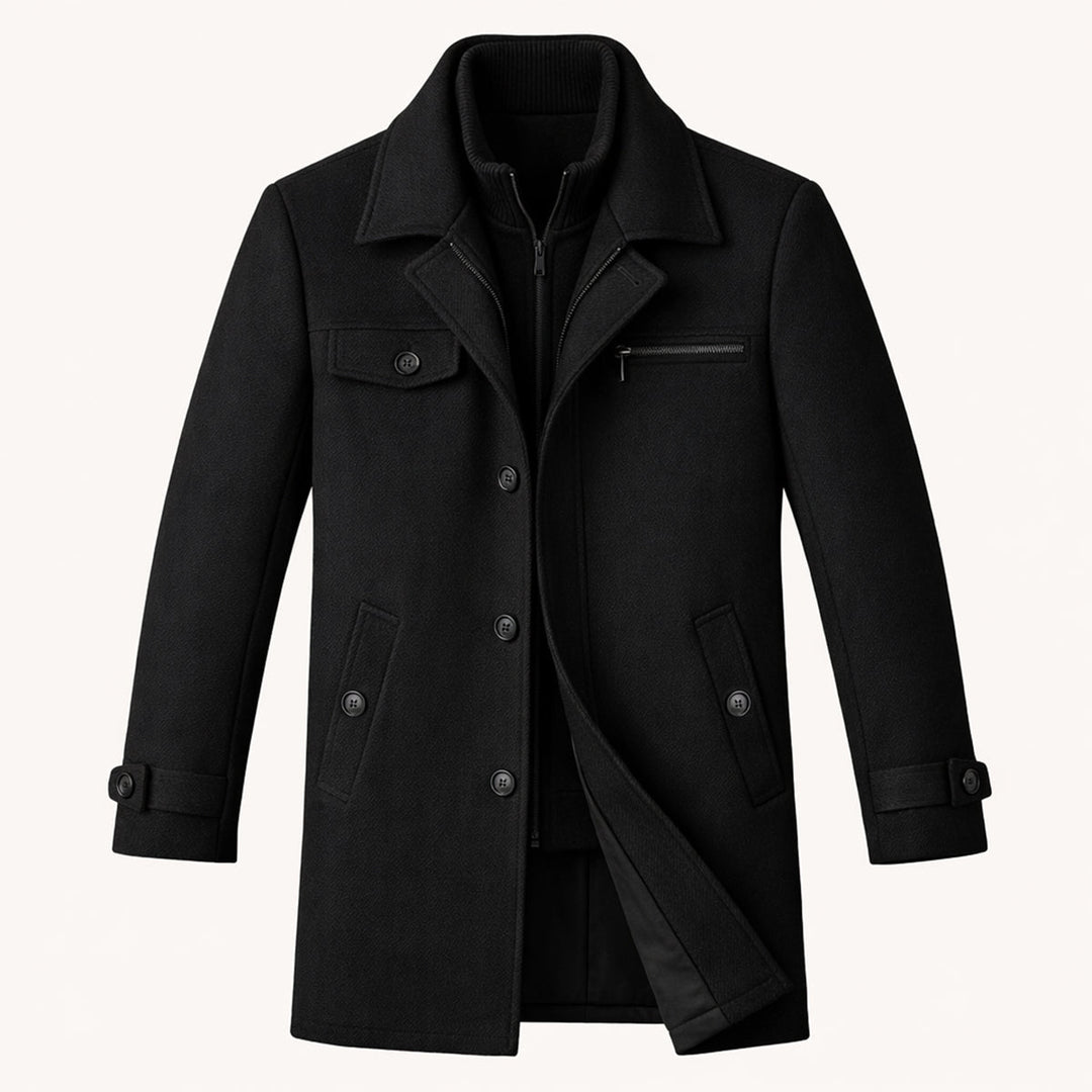 La Chaqueta de Mezcla de Lana Inteligente para Hombre Windermere con Cierre de Cremallera y Botón