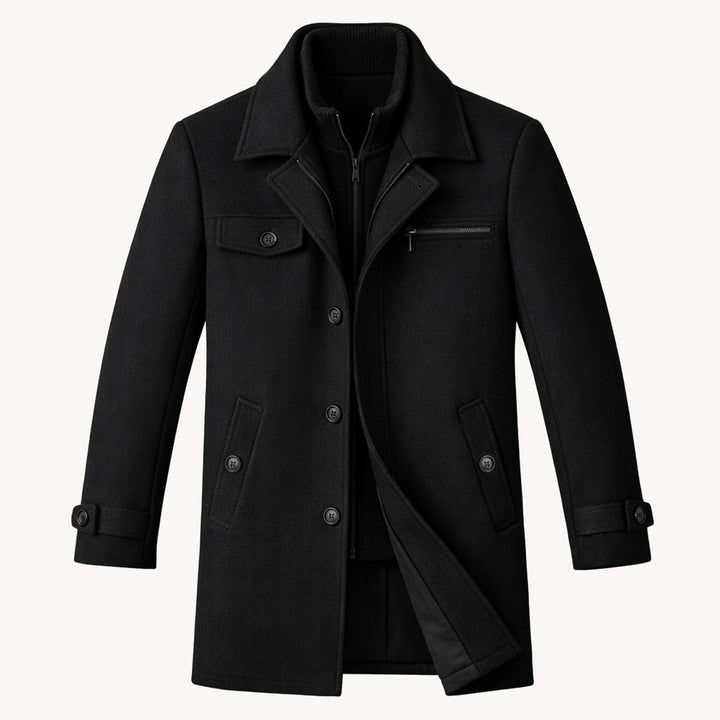 La Chaqueta de Mezcla de Lana Inteligente para Hombre Windermere con Cierre de Cremallera y Botón