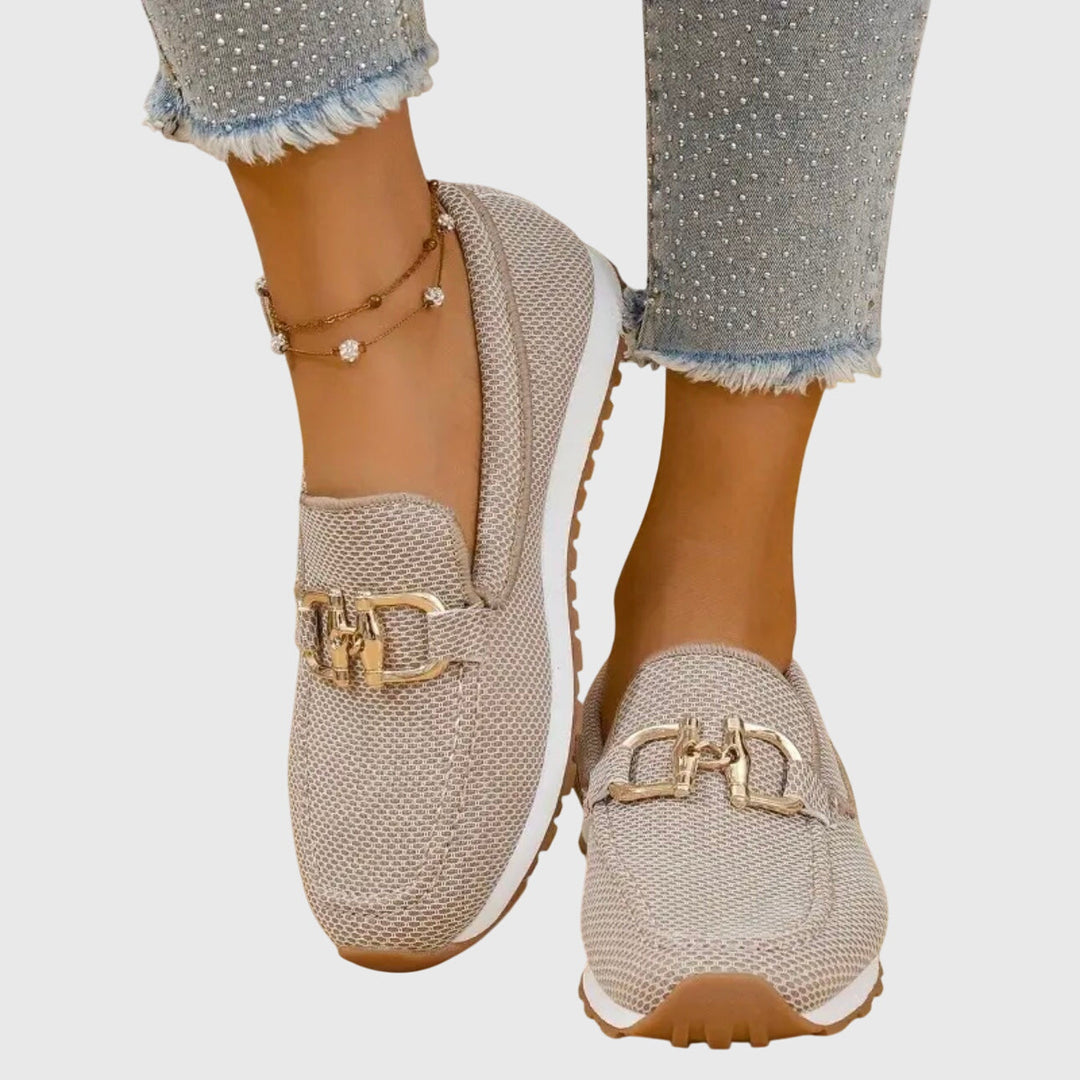 Susie | Zapatillas Ortopédicas Estilo Mocasín - Beige