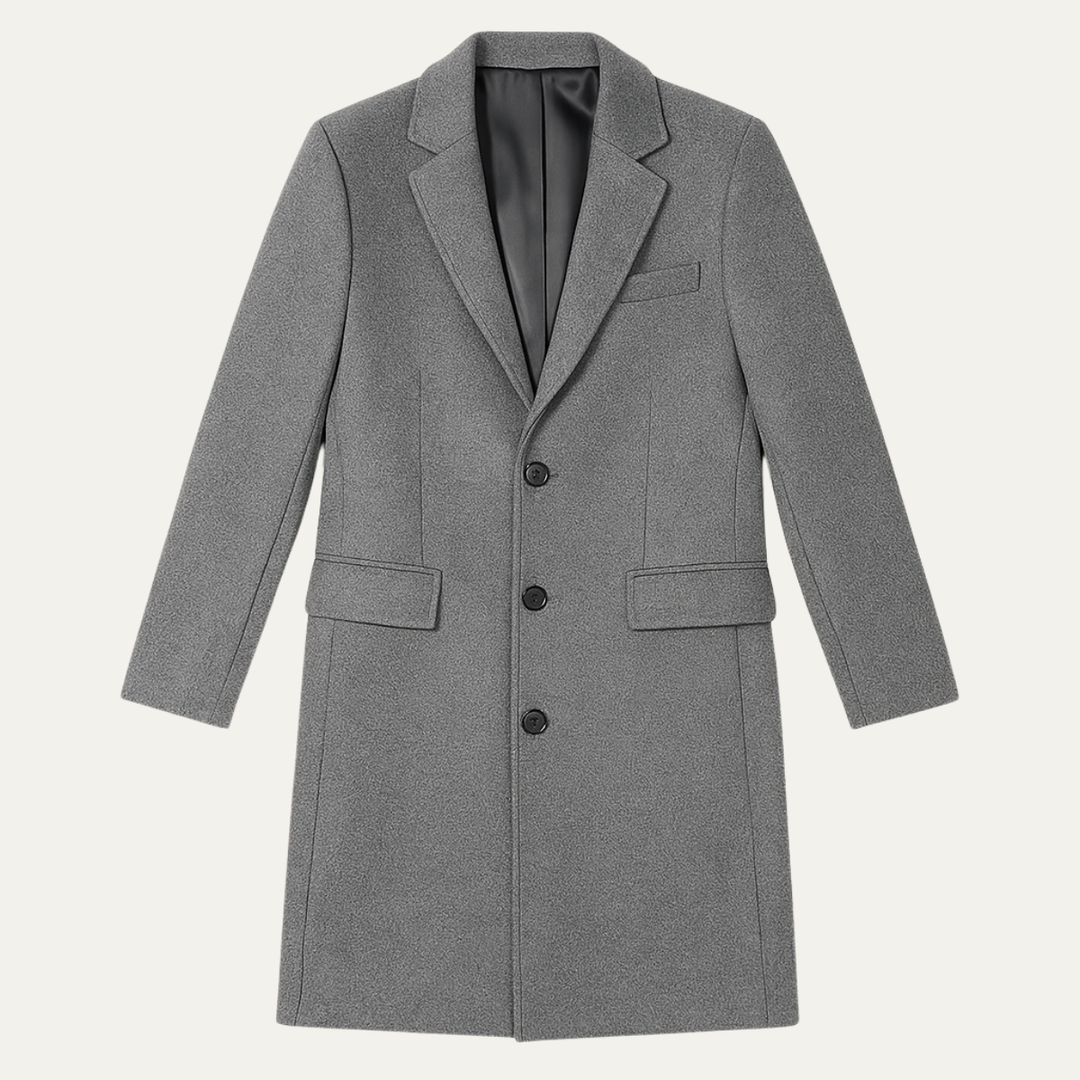Ubaldo | El Abrigo de Lana Mezclada de Corte Simple para Hombre Ravenswood