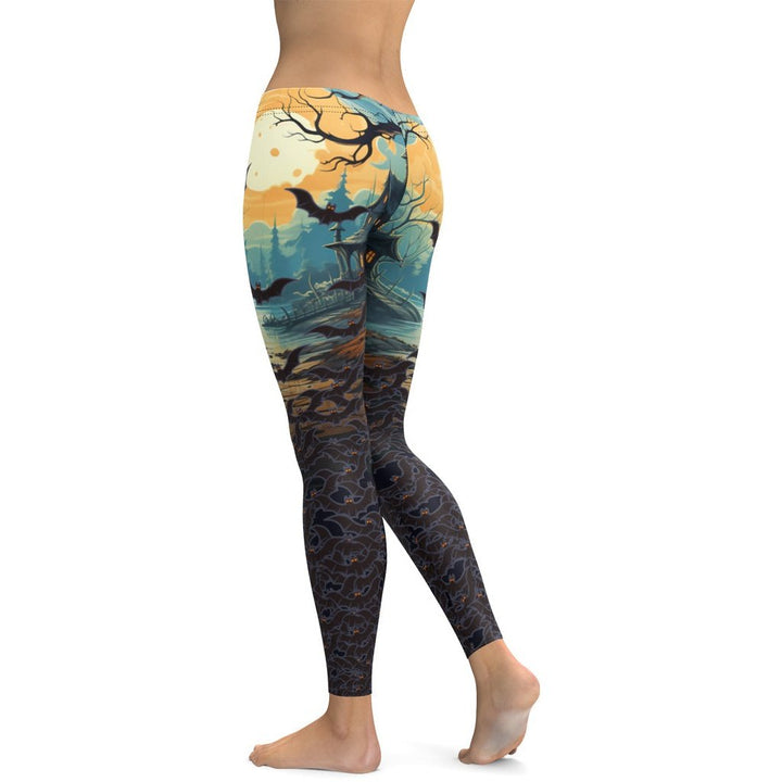 Leggings de Halloween Murciélagos con estampado de murciélagos – imagen 5
