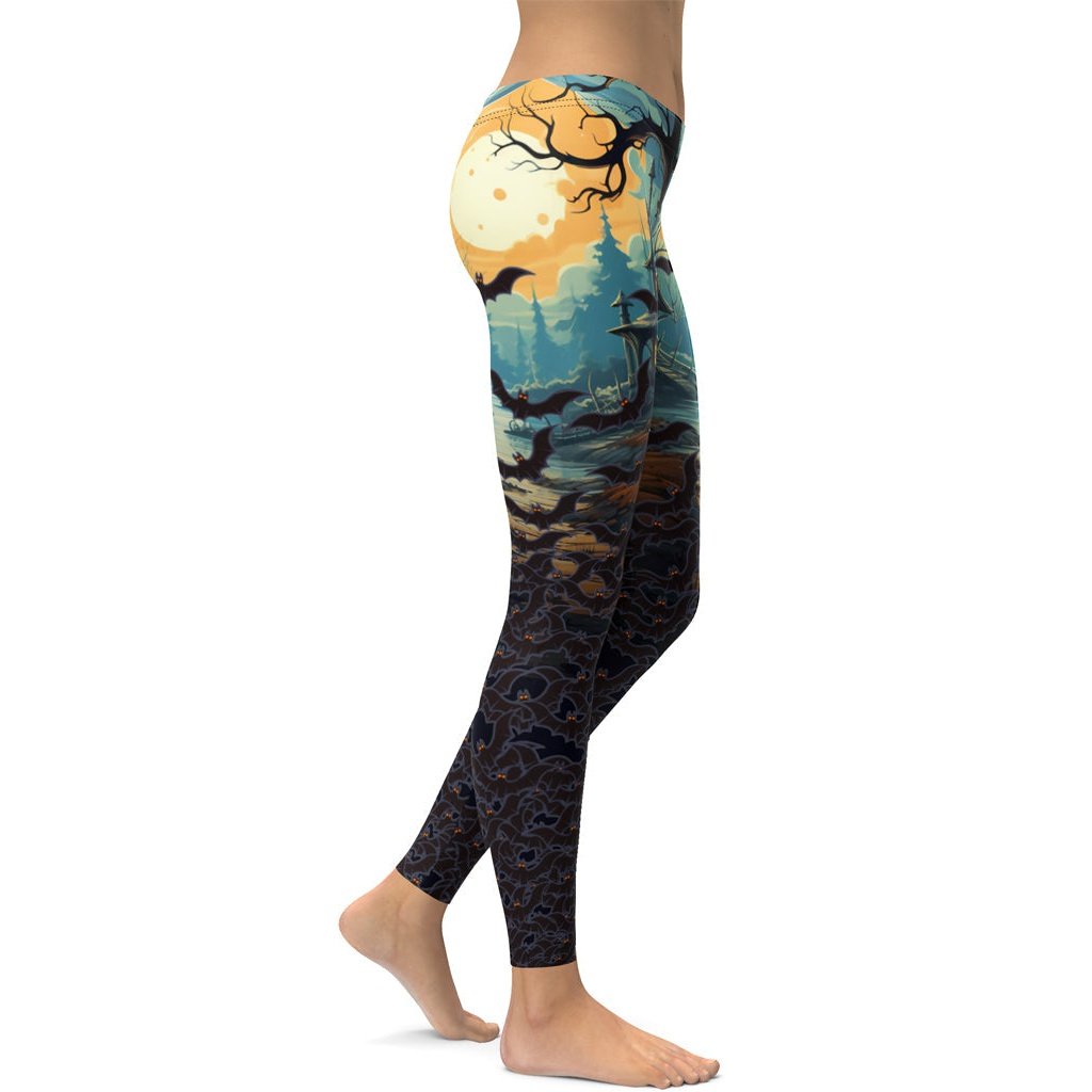 Leggings de Halloween Murciélagos con estampado de murciélagos – imagen 7