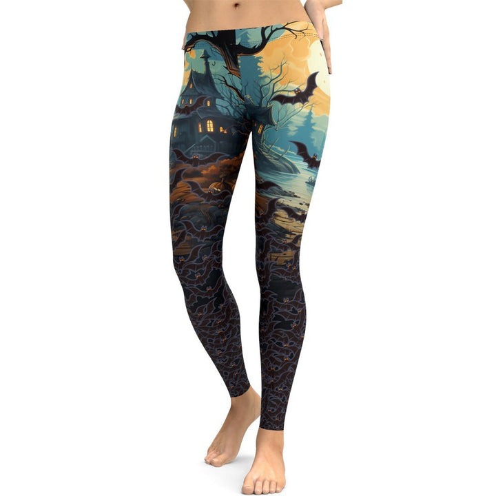Leggings de Halloween Murciélagos con estampado de murciélagos – imagen 1