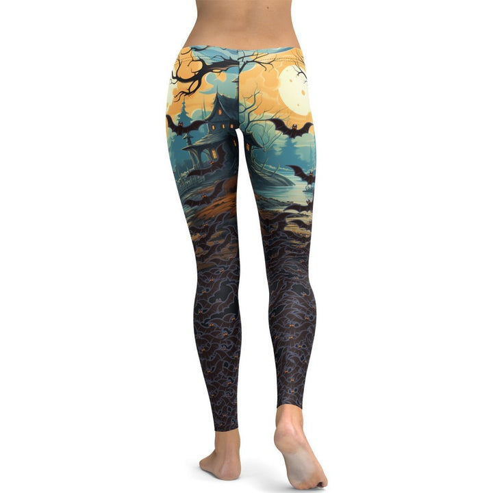 Leggings de Halloween Murciélagos con estampado de murciélagos – imagen 6