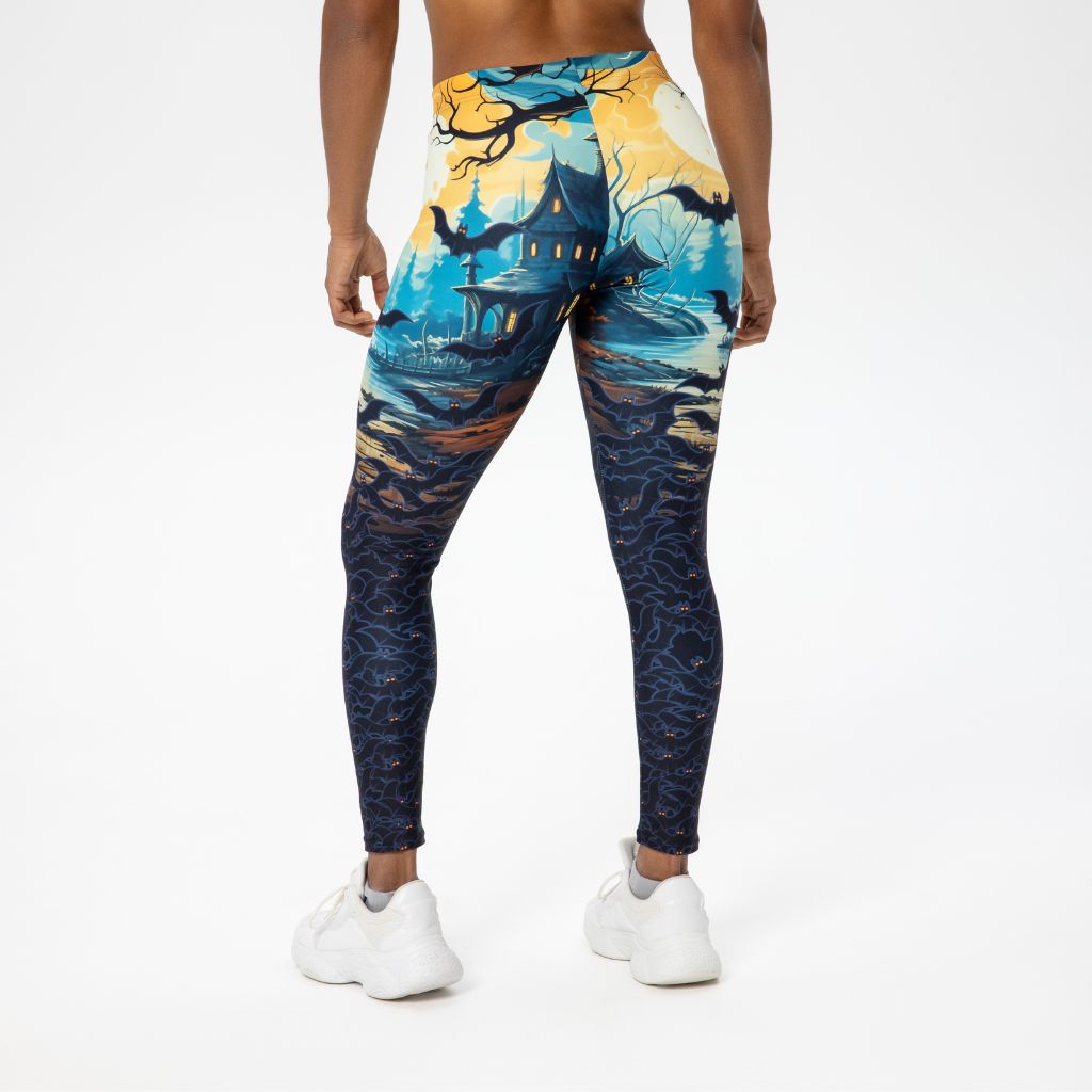 Leggings de Halloween Murciélagos con estampado de murciélagos – imagen 4