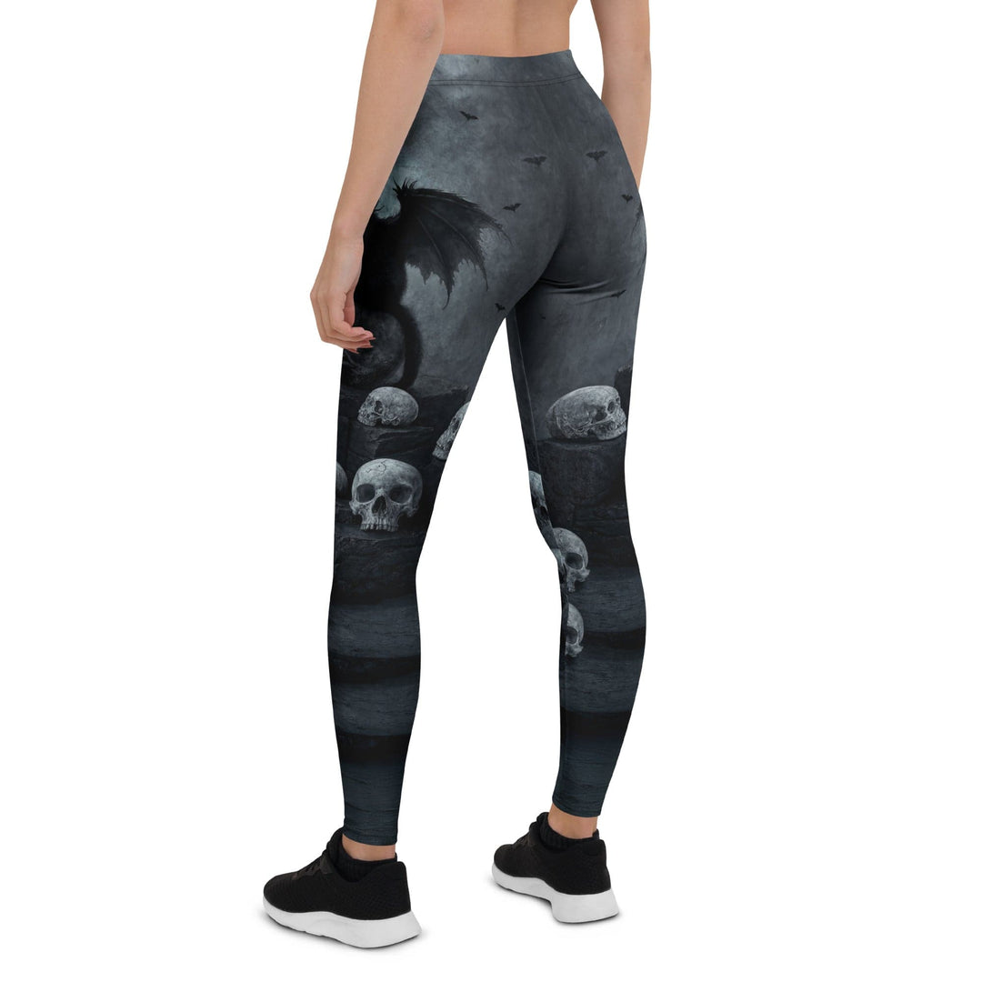 Leggings de Halloween Gato y Calaveras con estampado de gato negro y calaveras – imagen 7