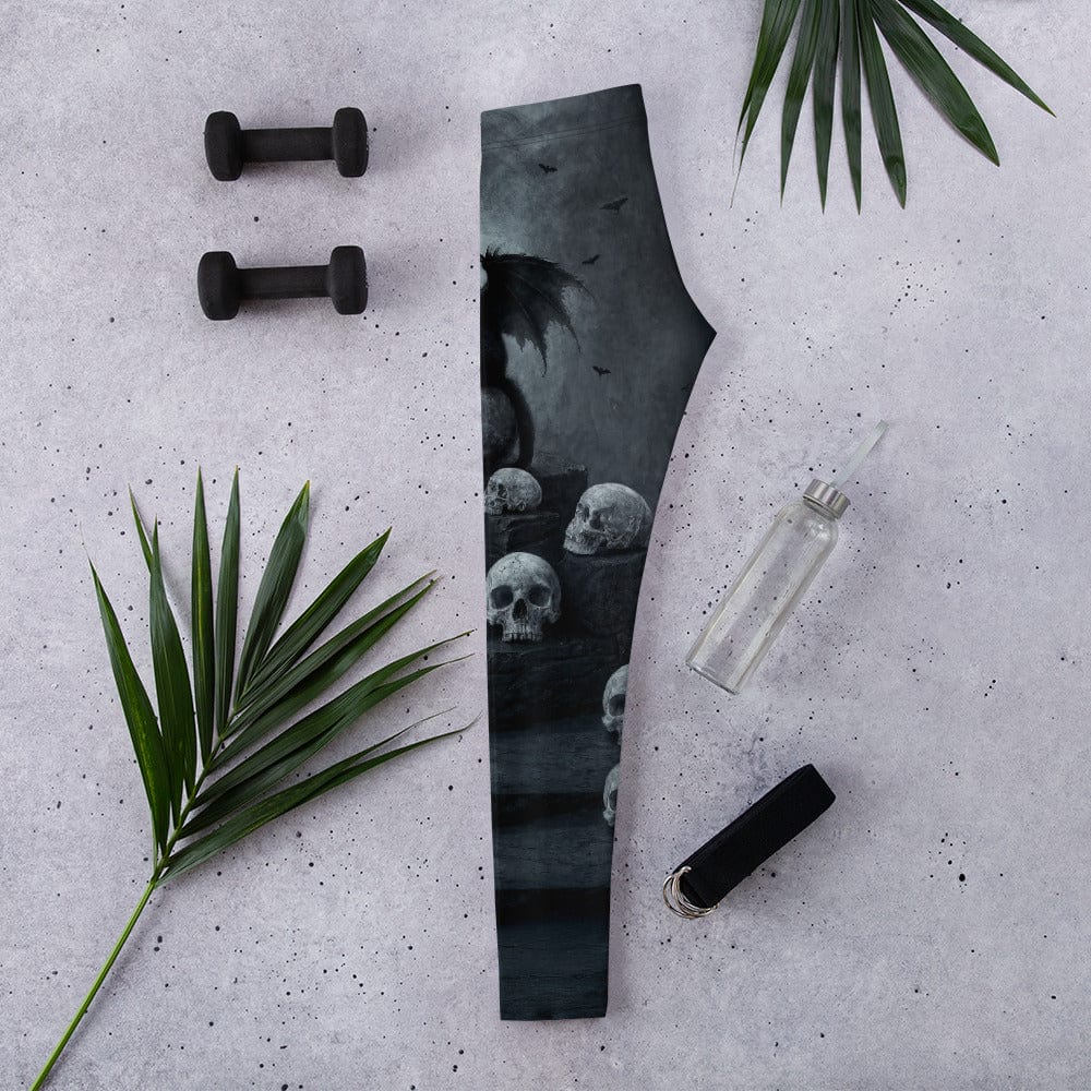Leggings de Halloween Gato y Calaveras con estampado de gato negro y calaveras – imagen 12