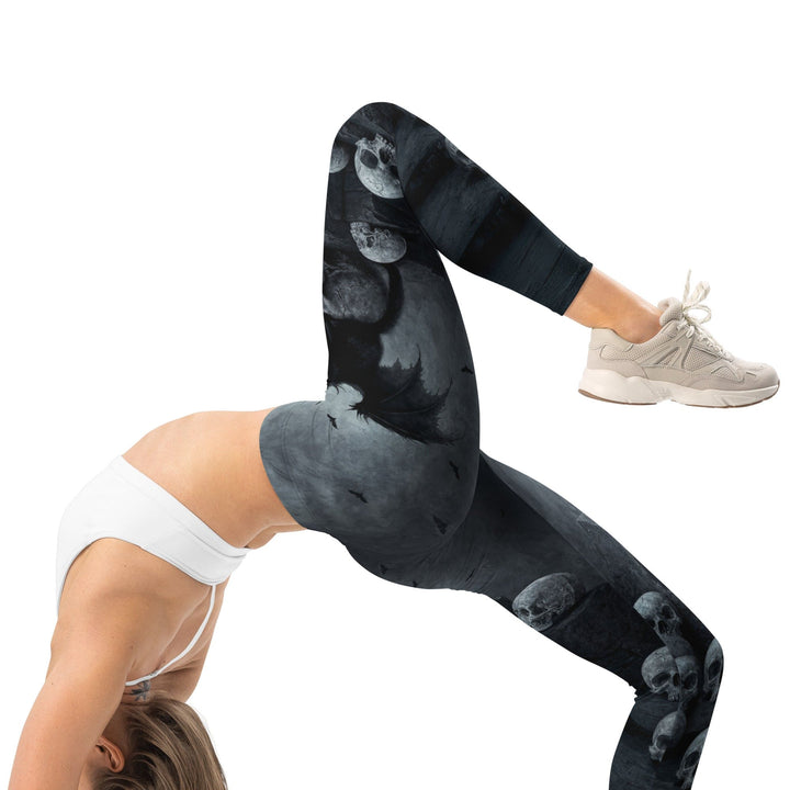 Leggings de Halloween Gato y Calaveras con estampado de gato negro y calaveras – imagen 6