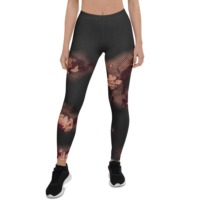 Leggings de Halloween Flores Fantasma con estampado de flores fantasma – imagen 1