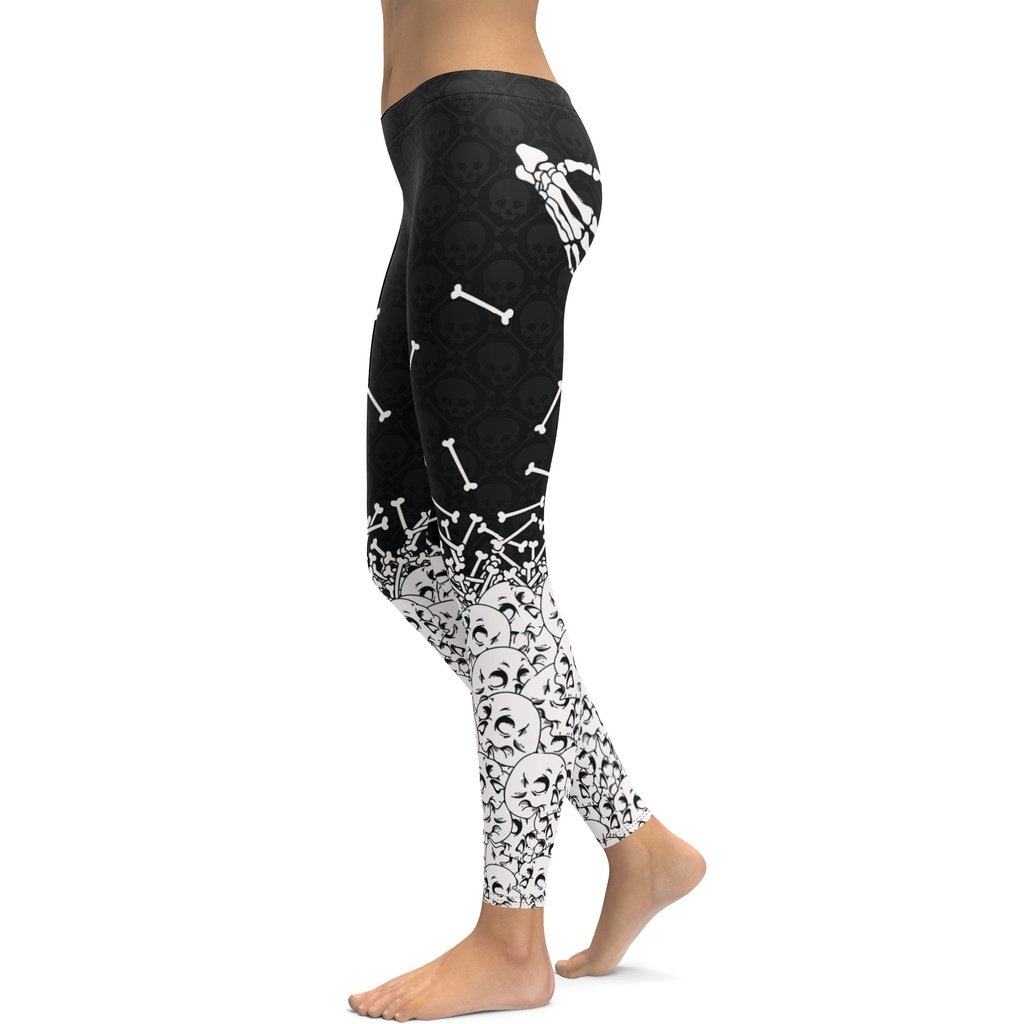 Leggings de Halloween Manos de Esqueleto con estampado de manos de esqueleto – imagen 4