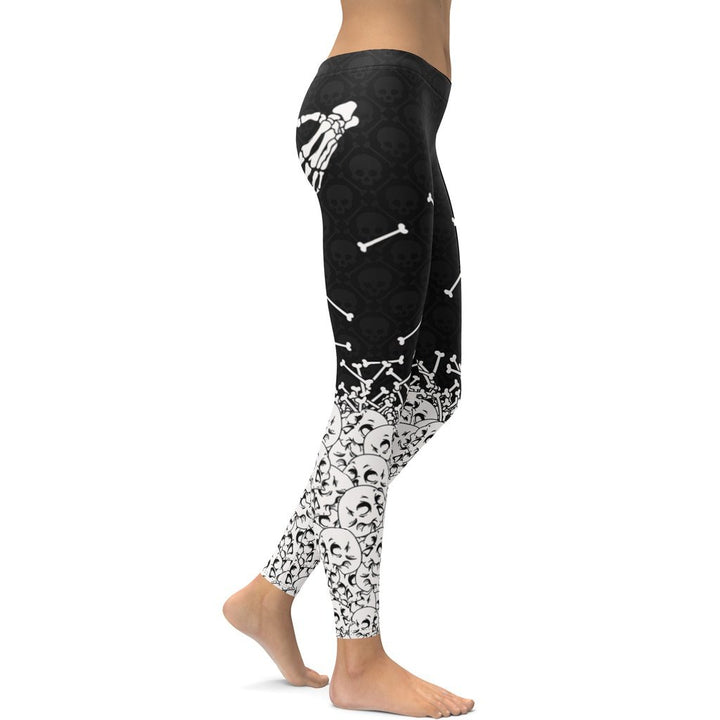 Leggings de Halloween Manos de Esqueleto con estampado de manos de esqueleto – imagen 6