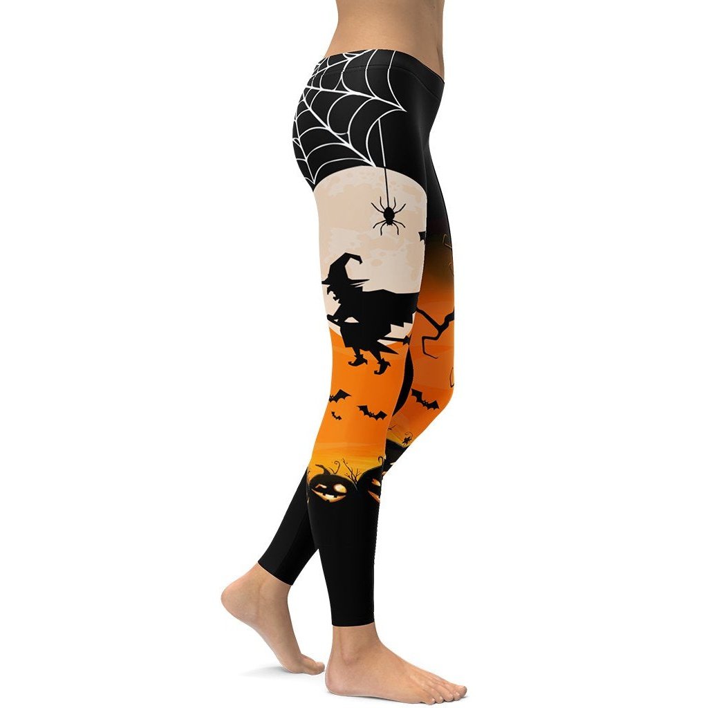 Leggings de Halloween Noche de Luna con estampado nocturno con motivos de Halloween – imagen 8