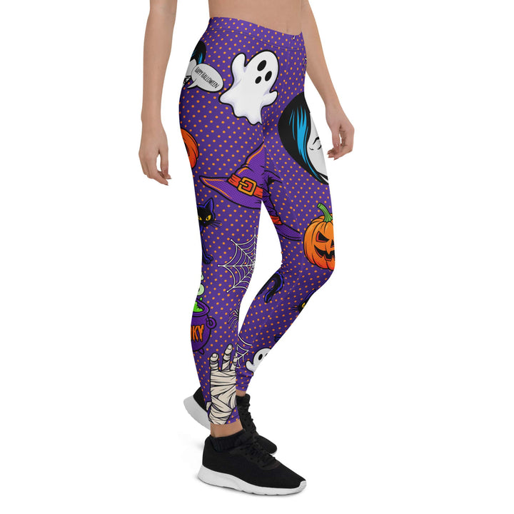 Leggings de Halloween Arte Pop con estampado pop art de fantasmas y calabazas – imagen 9