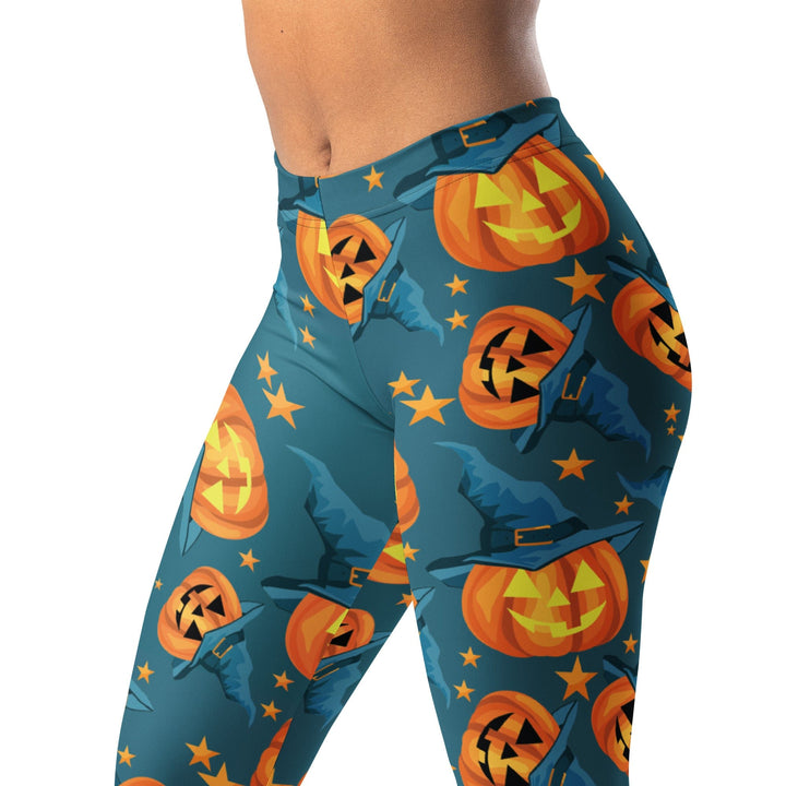 Leggings de Halloween Calabazas Azul y Naranja con estampado de calabazas azules y naranjas – imagen 10