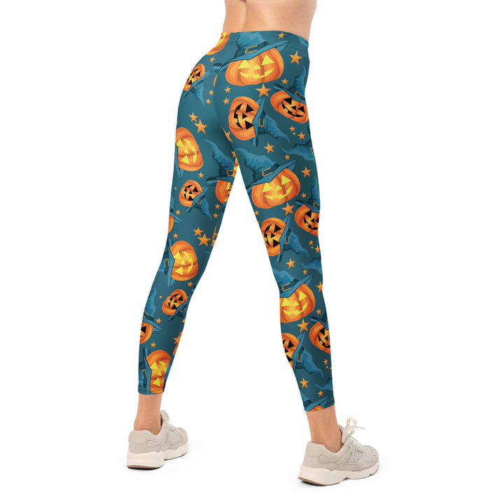 Leggings de Halloween Calabazas Azul y Naranja con estampado de calabazas azules y naranjas – imagen 9