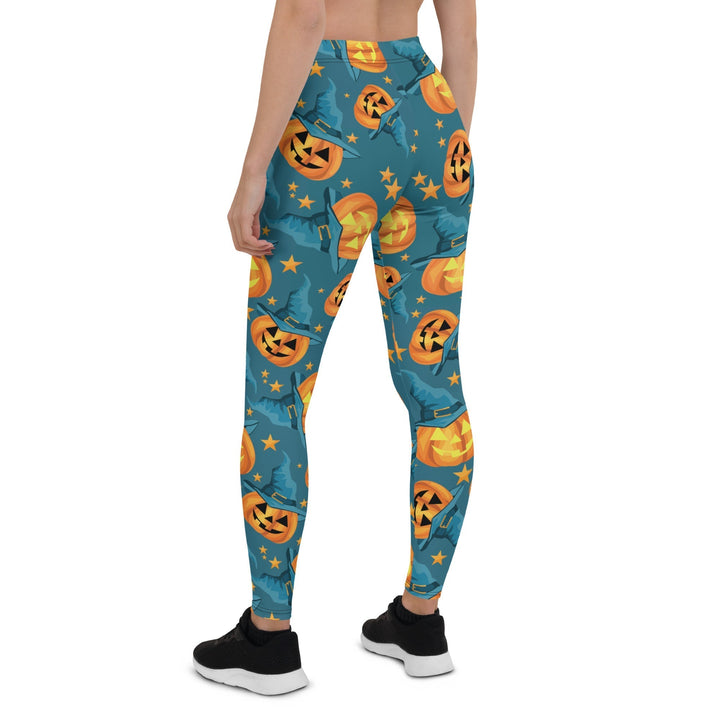 Leggings de Halloween Calabazas Azul y Naranja con estampado de calabazas azules y naranjas – imagen 7