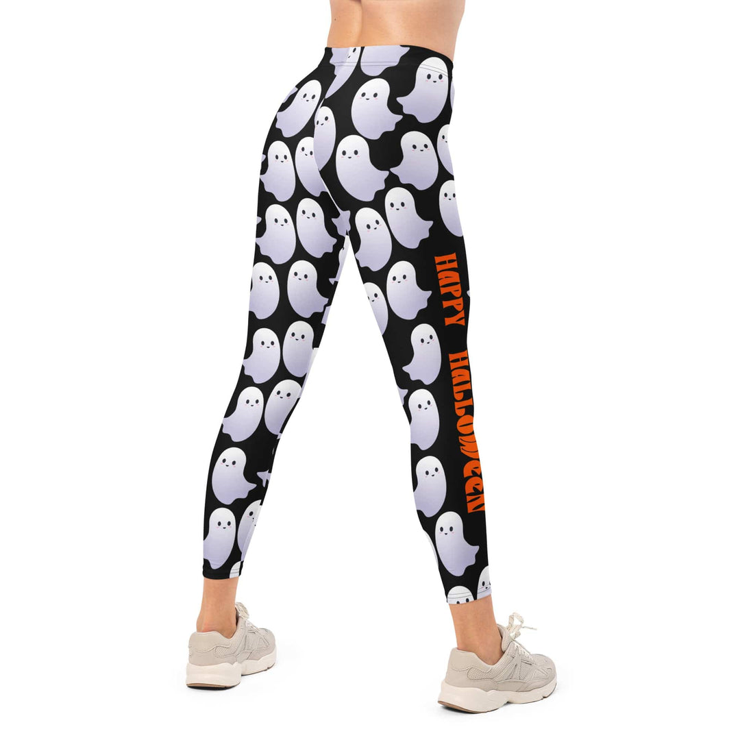 Leggings de Halloween Feliz Halloween con estampado de brujas y calabazas – imagen 9