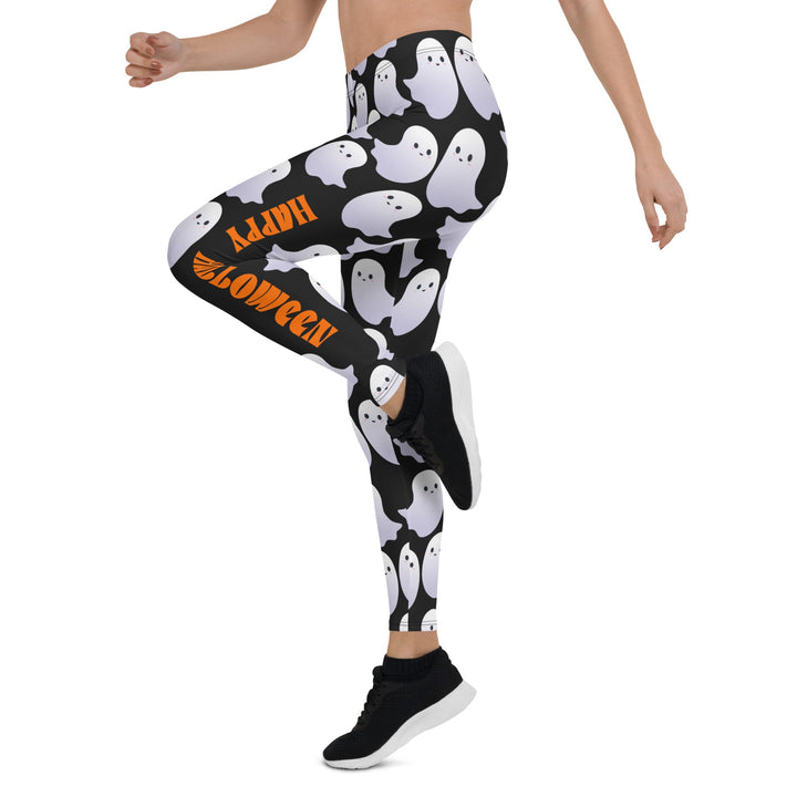 Leggings de Halloween Feliz Halloween con estampado de brujas y calabazas – imagen 7