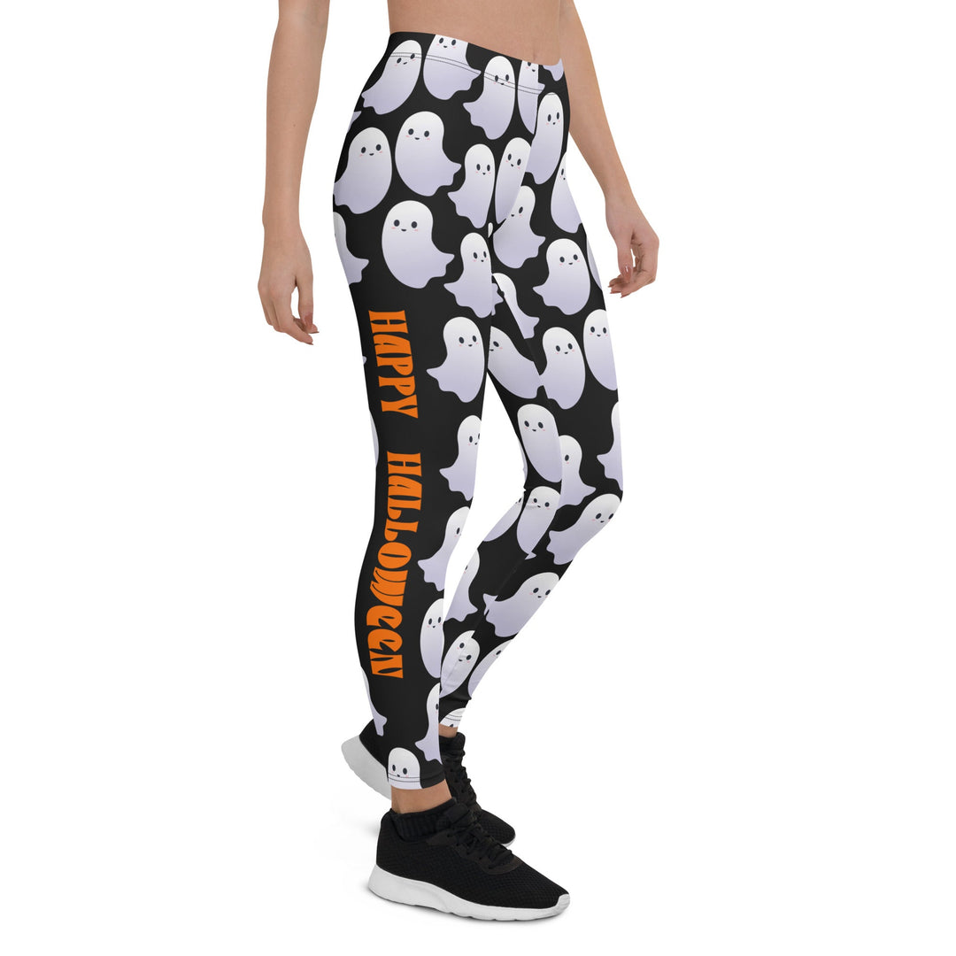 Leggings de Halloween Feliz Halloween con estampado de brujas y calabazas – imagen 6